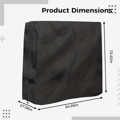 Table Tennis Table Cover, Waterproof 210D Oxford Fabric, Heavy Duty Zipper, Sun Protection Dustproof Snowproof, for Indoor and Outdoor Ping Pong Tables, Black