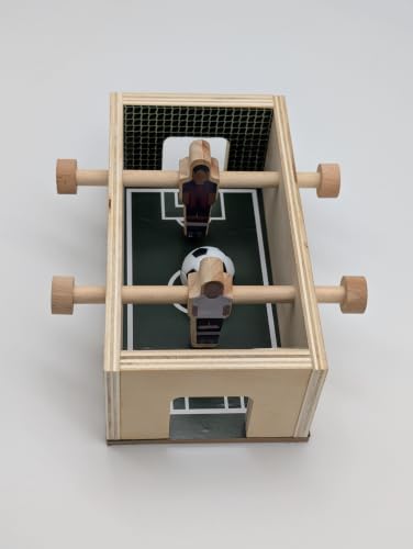 Mini Foosball Table Soccer Game for Kids & Adults | Build-Your-Own, 2-Player, Tabletop Game, Portable Desktop