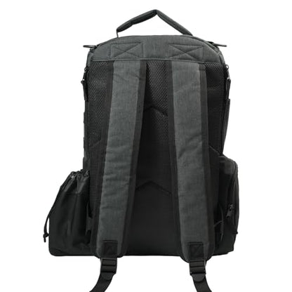 Disc Golf Bag, Durable Disc Golf Backpack Holds 22+ Discs, Large Capacity with Multiple Storage Pockets - color: Black