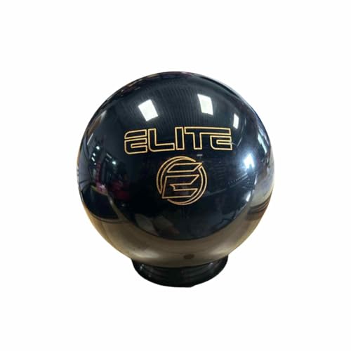 ELITE Star Polyester Bowling Ball - Customizable with Basic Drilling & Engraving Options - Great for Spare Shooting, League, Straight Bowlers - Beginner Entry Level - color: Black/Gold Sparkle, size: 8 lbs
