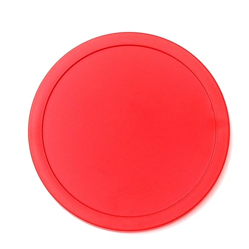 75mm Air Hockey Pucks Set of 4 Red Table Hockey Paddles Sturdy Replacement Accessories for Boys and Girls and Adults for Game Tables