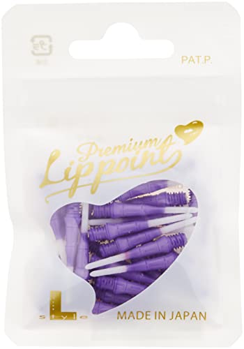 L-style Premium Lippoint - Soft Tip Dart Points – Regular Length – Purple 2-Tone – 30 Count