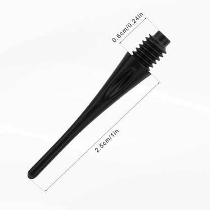 300 Pack 2BA Thread Soft Dart Tips, Durable Nylon Replacement Dart Points Break Resistant Soft Tip Darts Accessories Set for Electronic Dartboards (Black)