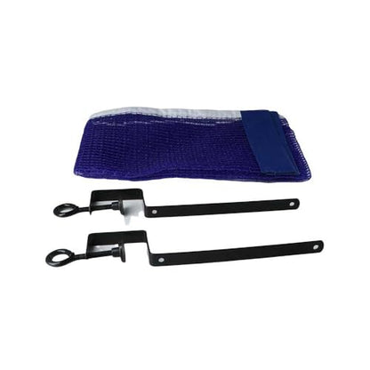 Gym Playing 2 Iron Stand Training Competition Outdoor Replacement Table Tennis Net Set Portable Foldable Sport Supplies(Blue)