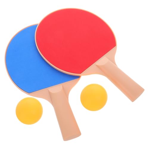 Happyyami 1set Table Tennis Bat Kit Bats Paddles Pong Kit Balls Outdoor Pong Racket Plastic Elastic