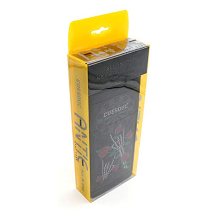 CUESOUL ANTIE Hard Dart Case, Holds 6 Steel/Soft Tip Darts & Extra Tips, Shafts & Flights, Durable Use - color: Black Jazz-Metal