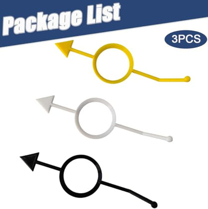 3PCS Billiards Aiming Aid, Cue Shot Aiming Aid for 2-1/4" Balls, Training Pool Ball Aid, Billiard Angle Trainer, Improve Your Pool Skills (Black, White, Yellow)