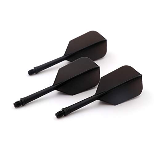 CUESOUL ROST Integrated Dart Shaft and Flights Medium,Slim Shape,Set of 3 - color: Black