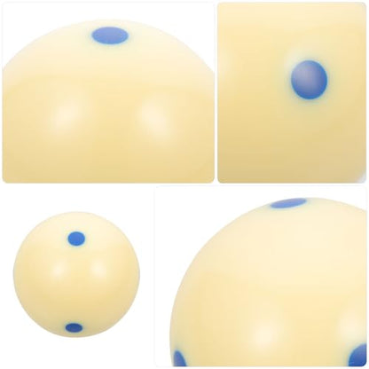 VICASKY Training Cue Ball with Blue Dot Pattern Wear-Resistant Resin Billiard Ball for American Pool for Billiards Training and Aiming Exercises