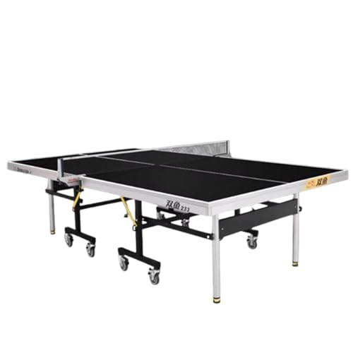 Outdoor Table Tennis Table, Folding Ping Pong Table with Wheels Net Post, Weather Resistant Tabletop, Heavy Duty Steel Frame for Indoor Outdoor Home & School Use - color: A