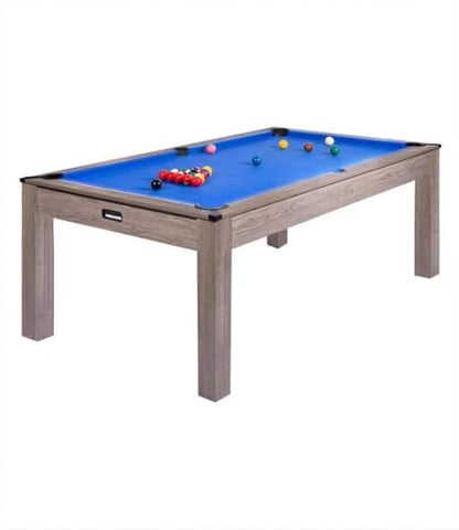 7 Foot Pool Table, Engineered Wood, 84" Billiard Tables with Black Felt for Game Room Home Office, - color: Blue