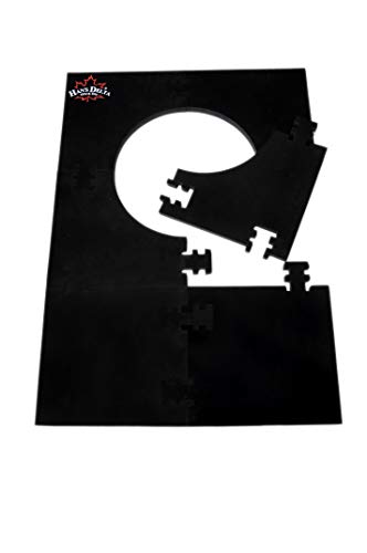 HAN'S DELTA Professional Dartboard Backboard Surround Wall Protector - color: Black Large Square