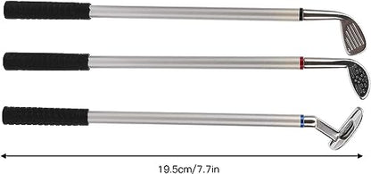 Mini Golf Club Putter Ballpoint Pen Set in Gift Box for Golfers, Desktop Decoration, School Supply, and Golf Accessories Combo