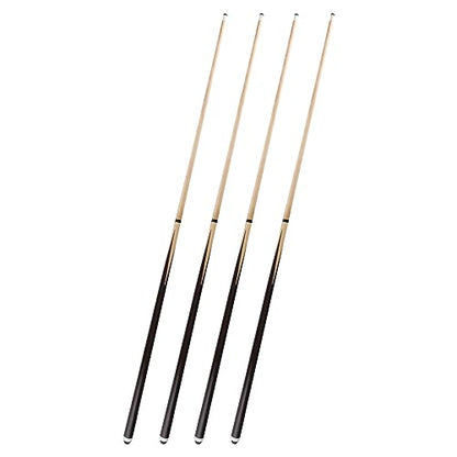 2-Piece Pool Cue Stick – 36″/42″/48″/58″ Wooden Billiard Cues, Standard & Heavy Options, 13mm Tip, Set of 2 or 4 – Beginner & Family Friendly - size: 42" set of 4