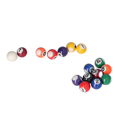 25mm Mini Pool Ball Set - 16 Pcs Billiard Balls, Resin Table Balls Accessories