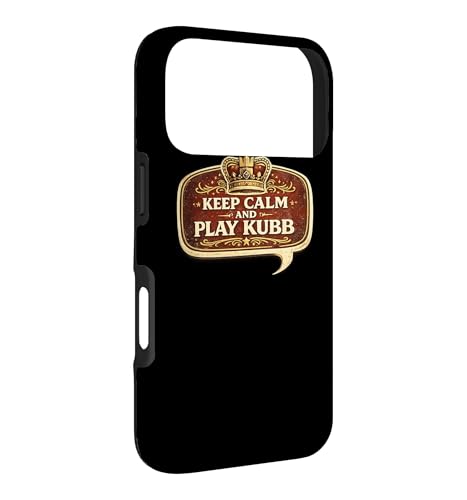 Keep Calm and Play Kubb Viking Chess Lawn Game Player Gift Case for iPhone 17 Pro