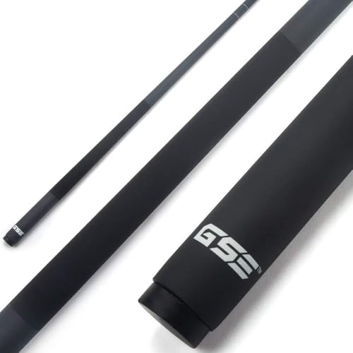 GSE Games & Sports Expert 58" 2-Piece Fiberglass Graphite Composite Billiard Pool Cue Sticks (Several Colors Available, Weight from 18oz, 19oz, 20oz, 21oz) - color: Matte Black, style: 21oz