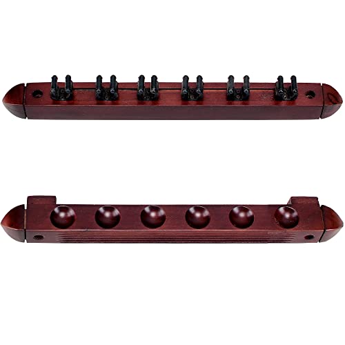 Action 6 Pool Cue WR6S Standard Clip Wall Rack - color: Wine