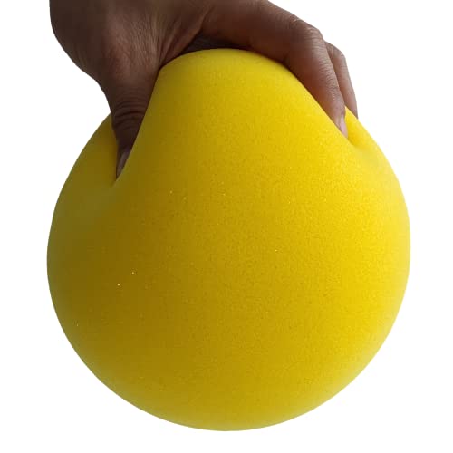 7Inches Uncoated Silent Foam Ball, Sponge Kickball,Dodgeball for Indoor Activity & Play - color: yellow