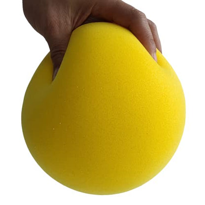7Inches Uncoated Silent Foam Ball, Sponge Kickball,Dodgeball for Indoor Activity & Play - color: yellow