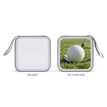 Golf Ball CD Case 40 Sheets Capacity DVD Storage Bag Cute Portable Zipper DVD Case Holder Large Capacity CD Wallet for Car Home Office Games Disc Audio Music