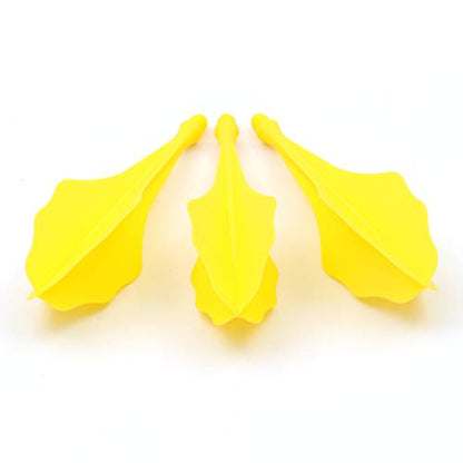 CUESOUL TRAJ AK8 New Integrated Dart Flights and Shafts Wave Shape,Very Slim Dart Flight 3 Sets - color: Wave Shape-Yellow