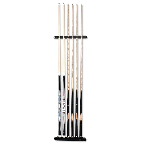 Yiju Billiards Pool Holder Wall Mounted Wood Cue Rack Pool Cue Storage Organizer Billiards Rod Holder Sturdy Wooden Material Suitable for Game Room Pool Ba