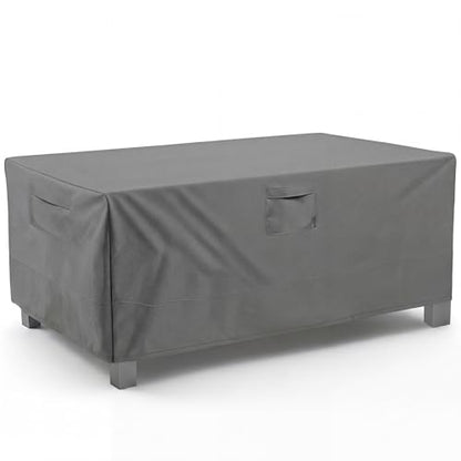 Vailge Rectangular/Oval Patio Table Cover, Heavy Duty Waterproof Outdoor Lawn Patio Furniture Covers, X-Large Grey - color: Grey, size: Rectangle-84"L x 44"W x 23"H