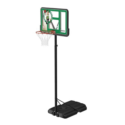 Lifetime NBA Boston Celtics Portable Basketball Hoop, Adjustable Height 7.5-10 Ft, 44 Inch Shatterproof Fusion Backboard, Base with Wheels - color: Boston Celtics