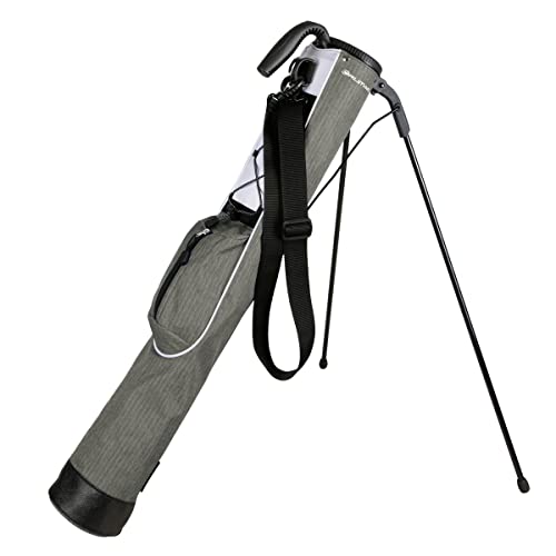 Orlimar Pitch ’n Putt Lightweight Sunday Golf Bag with Stand, Ultra-Light Carry Design, Two-Way Divider Top, Shoulder Strap, Compact Carry Golf Bag for Men & Women - color: Smoke Gray