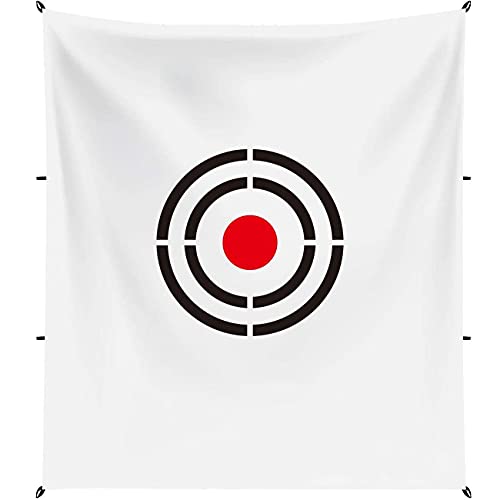 Golf Target Hitting Cloth - 6 X 5 FT White Fast Setup Sturdy Practice Trainers Basement Yard for Golfers Adults Players Teens Gifts