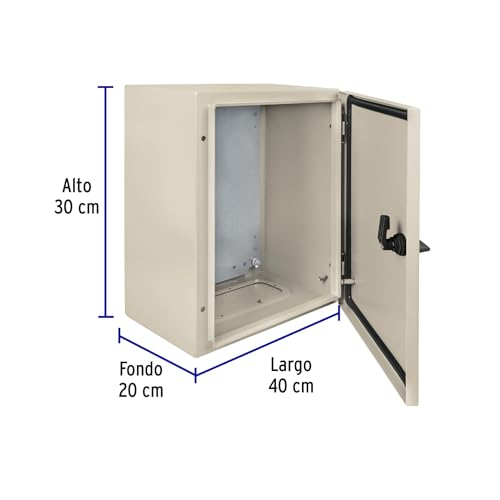 Volteck Metal Cabinet, 400 x 300 mm, Powder Coated, Includes Shelves