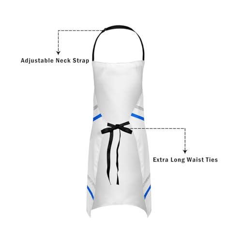 Castle Fairy Boy Soccer Kitchen Apron - color: Cheer Blue