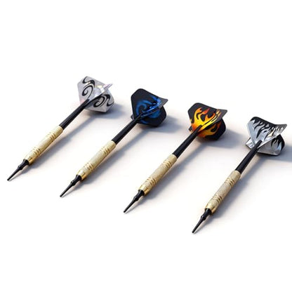 12 Pack Soft Tip Darts Set 14 Grams Darts Soft Tip Set Kit Professional Darts with Drat Flights and Soft Tips for Dartboard