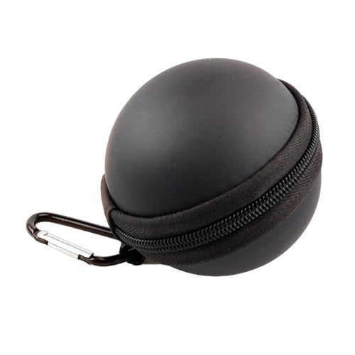 Clip-on Billiard Cue Ball Case.Cue Ball Bag for Billiard Balls, Training Balls and Pool Balls.2.24in Billiard Ball Carrying Case (Black PU) - color: Black PU