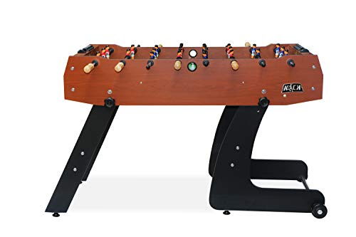 KICK Monarch 48" Folding Foosball Table – Compact Indoor Game Table - color: Brown