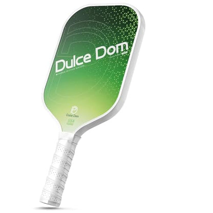Dulce DOM Pickleball Paddles Set of 2/4 - USAPA Approved, 4 Indoor Outdoor Pickleball Balls, Fiberglass Surface Paddle Racket with Cover Bag, Ideal Training Equipment Gift for Men & Women - color: Green*1