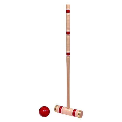 Deluxe 8-Player Croquet Game Set with Duffel Carry Bag (Eight 28" Handles) - size: Eight 28" Handles