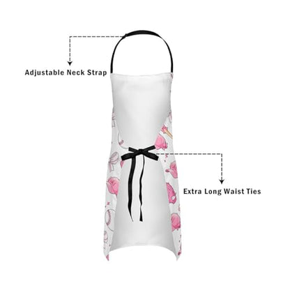 Castle Fairy Boy Soccer Kitchen Apron - color: Baseball Pink White