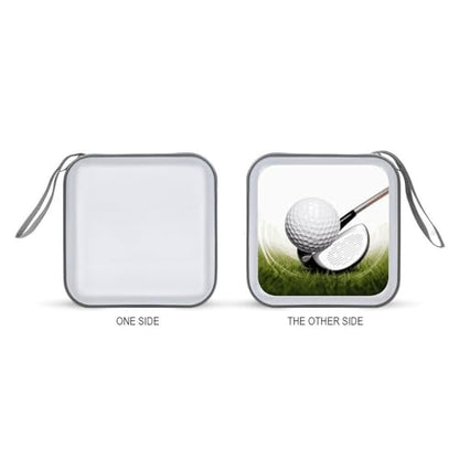Golf Club CD Case 40 Sheets Capacity DVD Storage Bag Cute Portable Zipper DVD Case Holder Large Capacity CD Wallet for Car Home Office Games Disc Audio Music