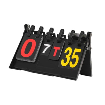 harayaa Basketball Scoreboard Tabletop Flip Match Scorekeeper Portable PVC Material Functional for Coaches Trivia Quizzes Suitable for Soccer Baseball Home