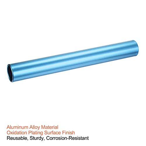 PATIKIL Relay Track Baton, Aluminum Alloy Tube Field Running Race Stick for Outdoor Athletics Sport Game Tool - color: Blue