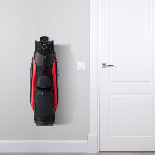 Wall Mount Golf Bag Storage Stand Organizer Rack for Garage, Air Spring Sliding System Single Golf Bag Holder for Wall, Golf Storage Organizer for Golfing Clubs, Home, Basement
