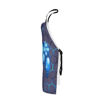 Castle Fairy Basketball Kitchen Apron - color: Gamepad Blue