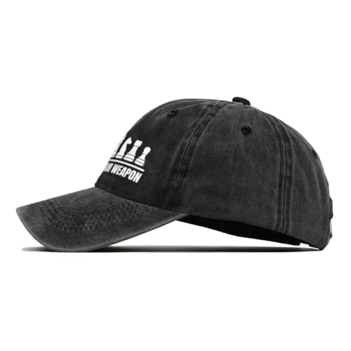 Choose Your Weapon Retro Chess Master Pieces Game Club Humor Baseball Caps,Fishing Hat Trucker Cap Adjustable Sun Peak Hats - color: Black 2