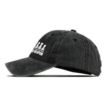 Choose Your Weapon Retro Chess Master Pieces Game Club Humor Baseball Caps,Fishing Hat Trucker Cap Adjustable Sun Peak Hats - color: Black 2
