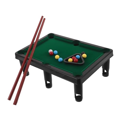 VOSAREA Mini Pool Table Game Set for Kids, Tabletop Billiards with Balls Cue Sticks Triangle Rack - Portable Miniature Pool Table for Home Party Game Night