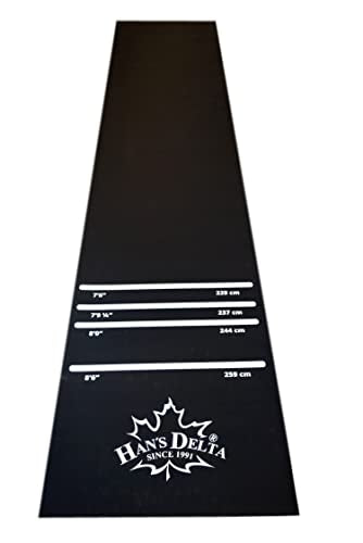 HAN'S DELTA Professional Heavy Duty Darts Mat, Soft & Steel Tip Darts Throw Line