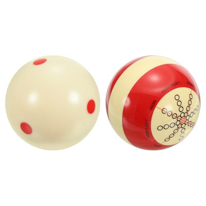 PATIKIL Billiard Practice Training Cue Ball, AAA-Grade Pro Cup Standard Pool Cue Ball with Red Dots Billiard Accessories - color: Red