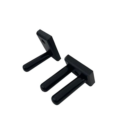 Matching Set of two Billiard Pool Rack Holders and a Billiard Pool Bridge Stick Holder (Made in the USA) (Black) - color: Black